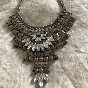 TOPSHOP silver statement necklace
